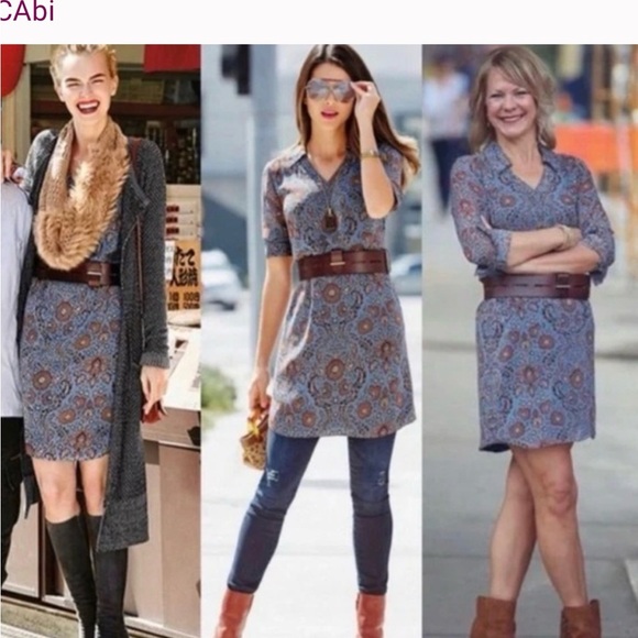 CAbi Dresses & Skirts - CAbi Provincial Blue Paisley Shirt Dress- Large